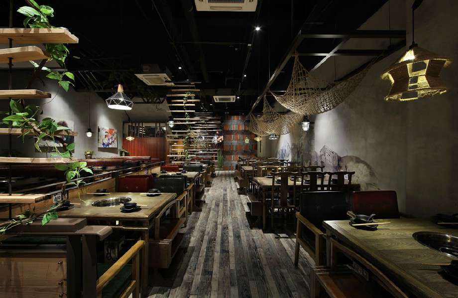 800平米黑馬火鍋店裝修設(shè)計效果圖