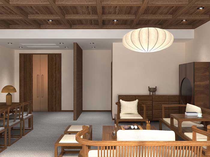 300m2洛陽茶居會(huì)所設(shè)計(jì)效果圖