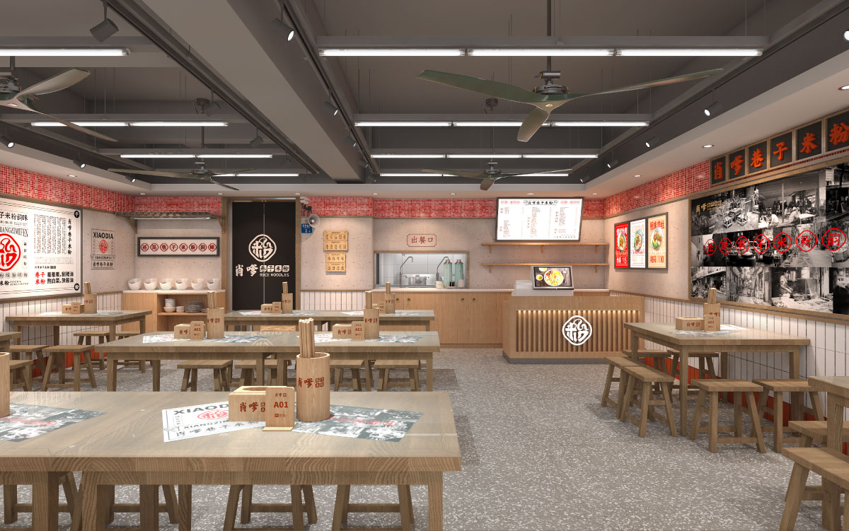 180平米鄭州快餐店裝修設計效果圖