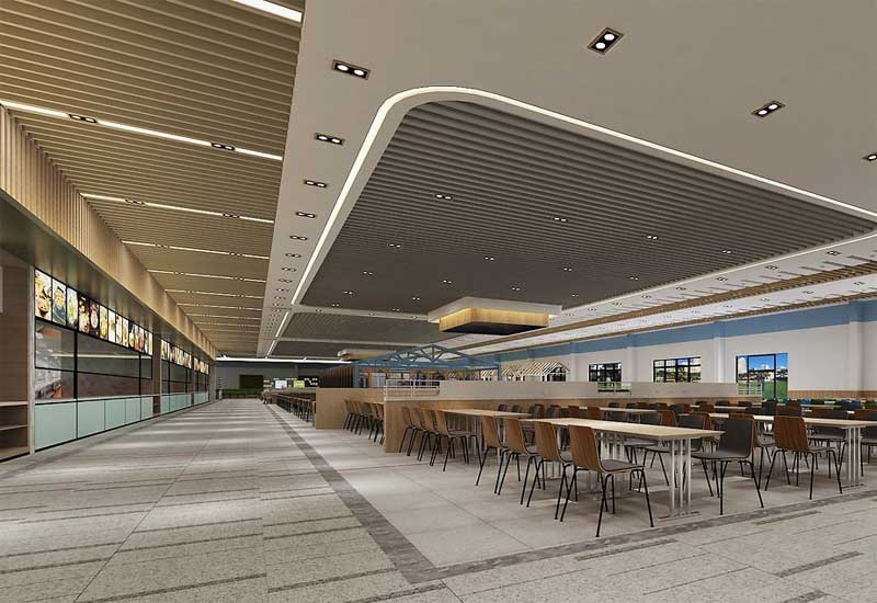 鄭州學校食堂裝修工期安排：食堂不同餐區(qū)的施工順序